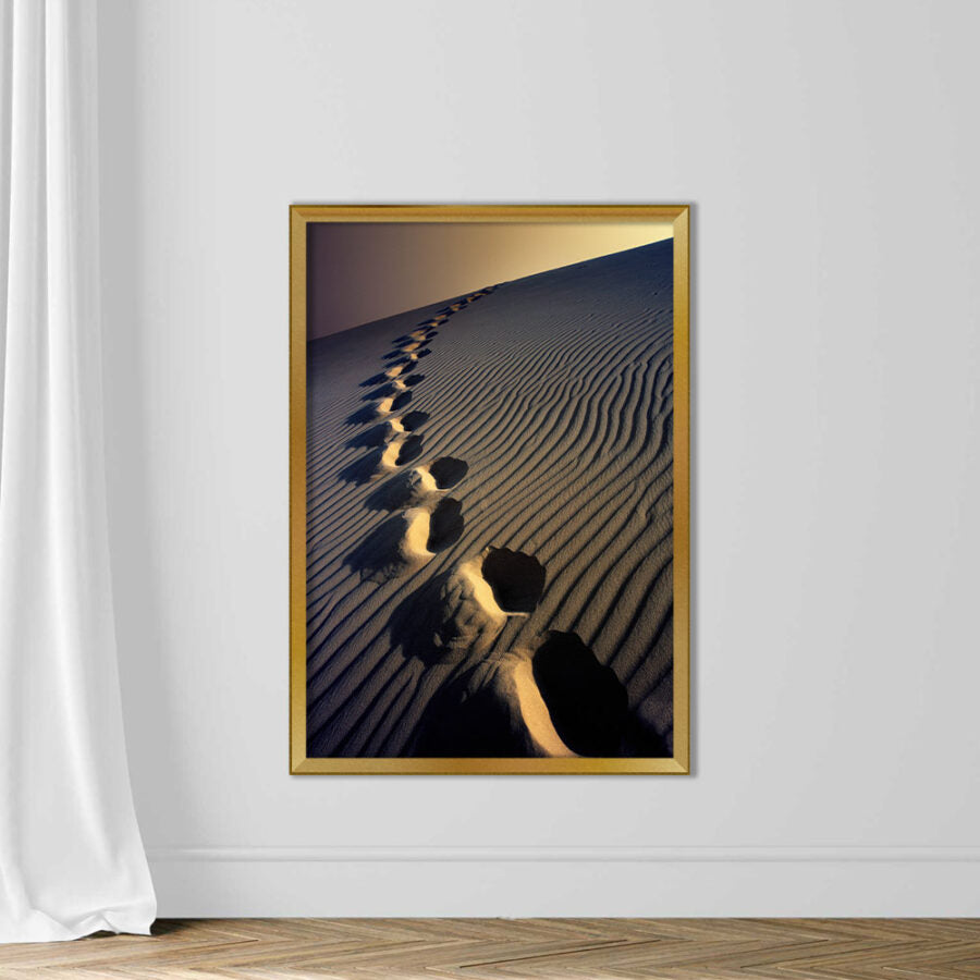 Footsteps in sand dunes