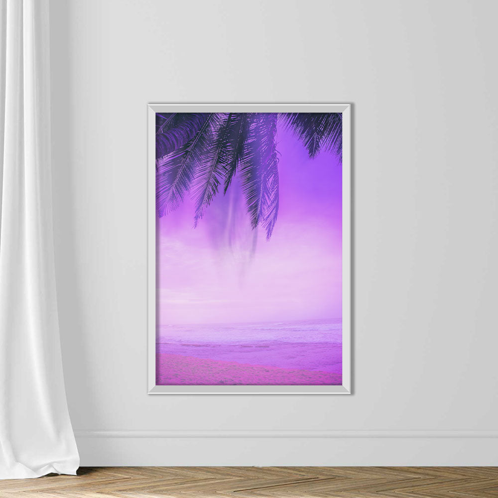 Dreamy purple palm trees