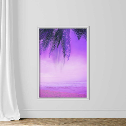 Dreamy purple palm trees