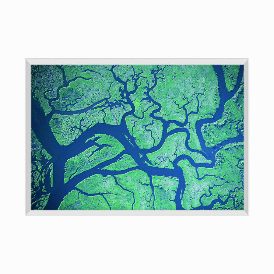 River delta patterns, Columbia River, Western Washington and Western Oregon