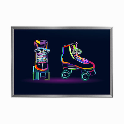 Abstract Roller Skate for Figure Skating