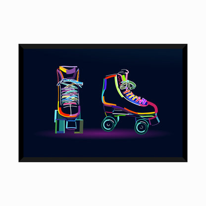 Abstract Roller Skate for Figure Skating