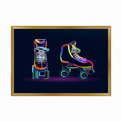 Abstract Roller Skate for Figure Skating