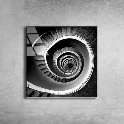 Overhead view of spiral staircase Cologne